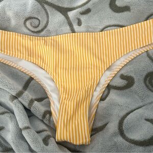 Cheeky Yellow Stripped Bikini Bottoms